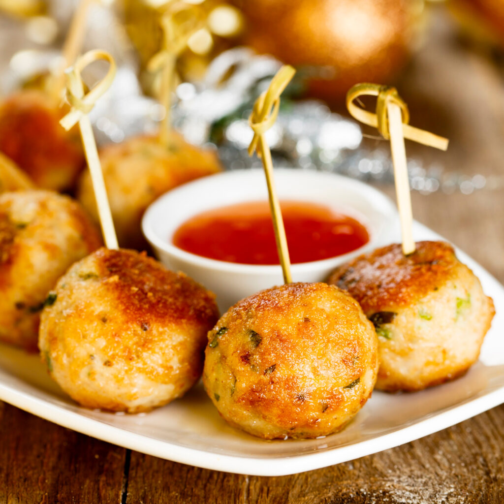 Leftover turkey meatballs with roasted tomato sauce